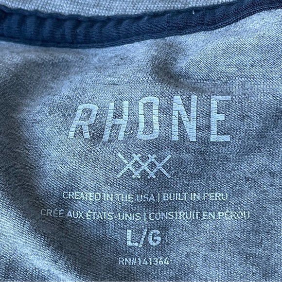 Rhône Element V-Neck Tee Lightweight Everyday Cotton T-Shirt 35292 - Picture 10 of 12